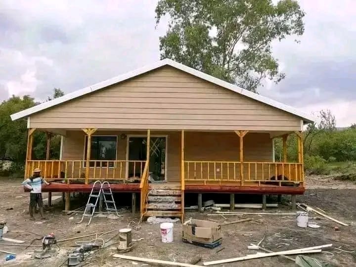 Nutec house with wooden porch